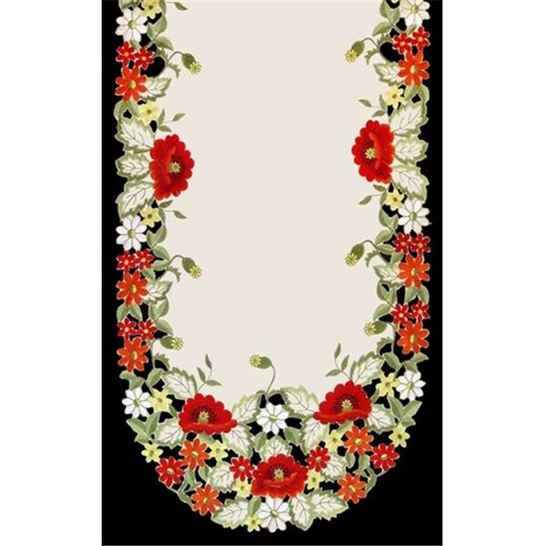 Sinobrite Sinobrite H0775 Red Poppy Round Doily; 24 in. H0775(024) - main